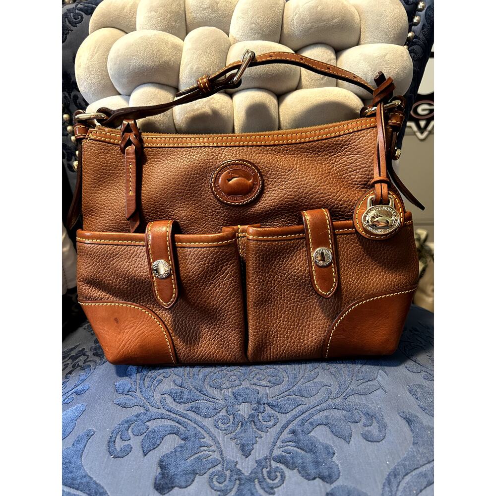 Dooney & Bourke Brown Double Pocket Shoulder Bag